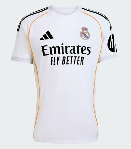 Real Madrid Home Jersey 2025/26 by Adidas in Short Sleeve
